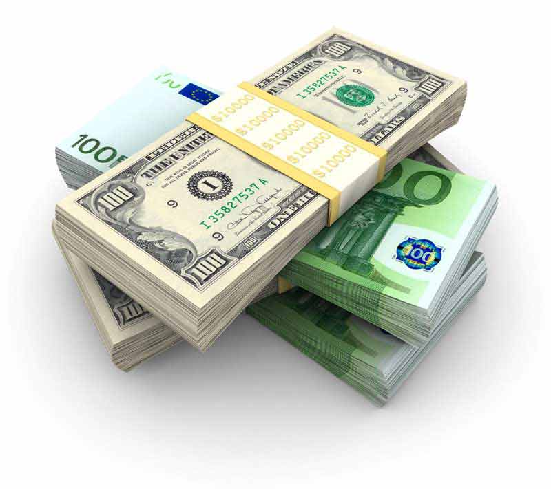 عکس با کیفیت از دلار و یورو