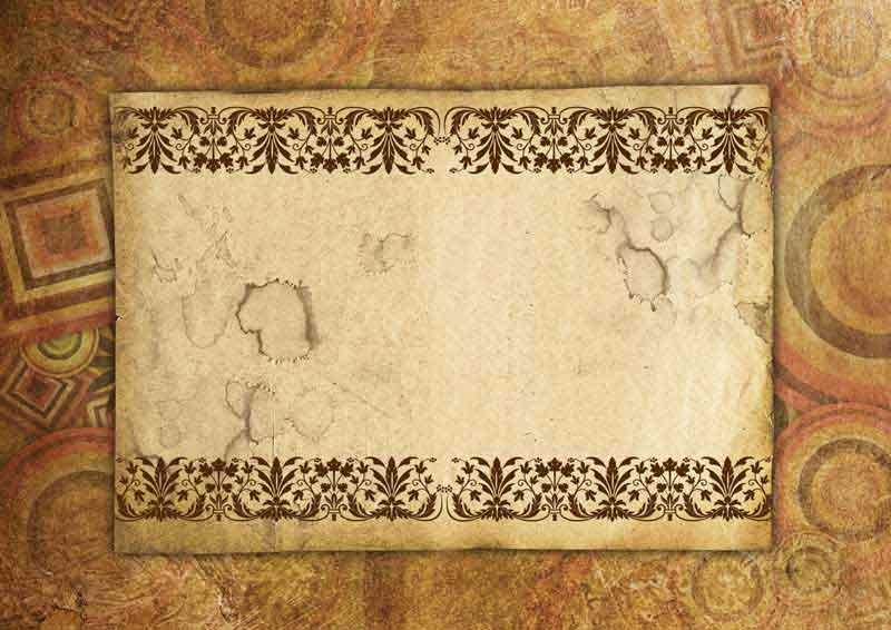 عکس زیبا از کاغذ قدیمی حاشیه دار