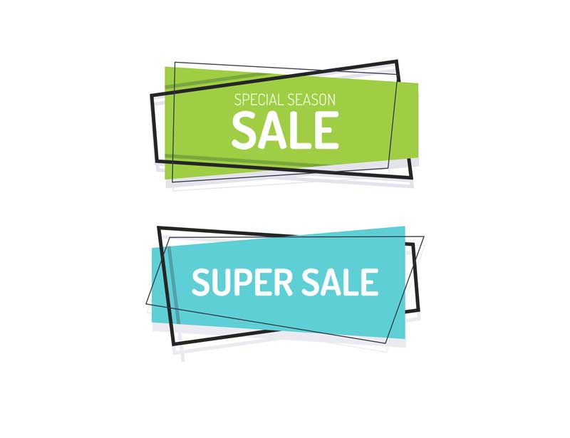 طرح لایه باز دکمه ها با نوشته SUPER SALE