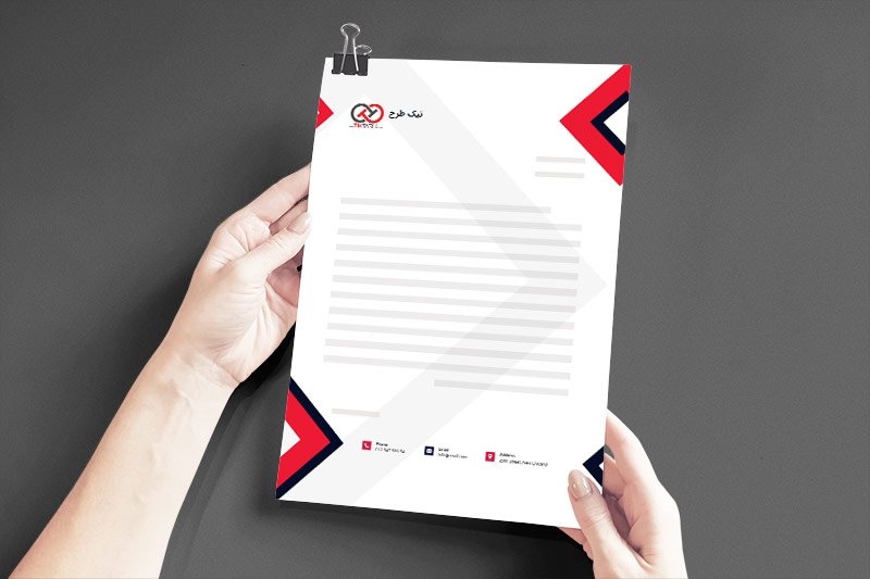 دانلود طرح لایه باز سربرگ مشکی و قرمز