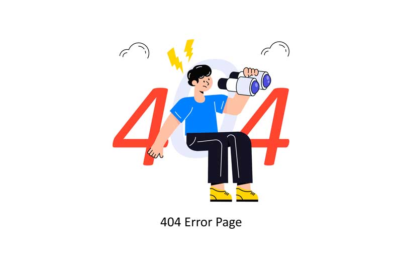طرح لایه باز خطای 404 اینترنت