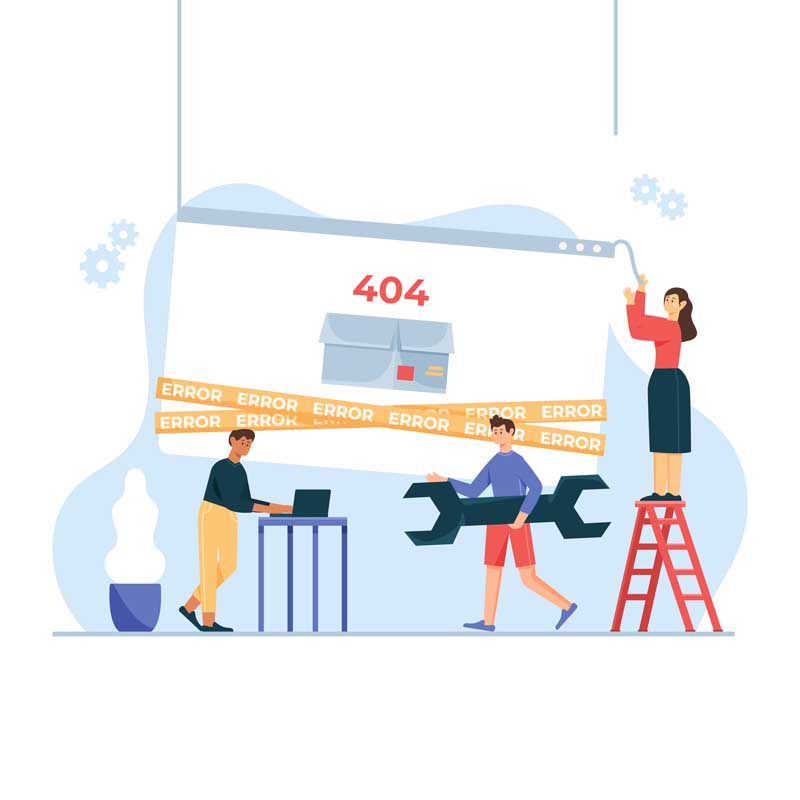 طرح لایه باز خطای 404 اینترنت