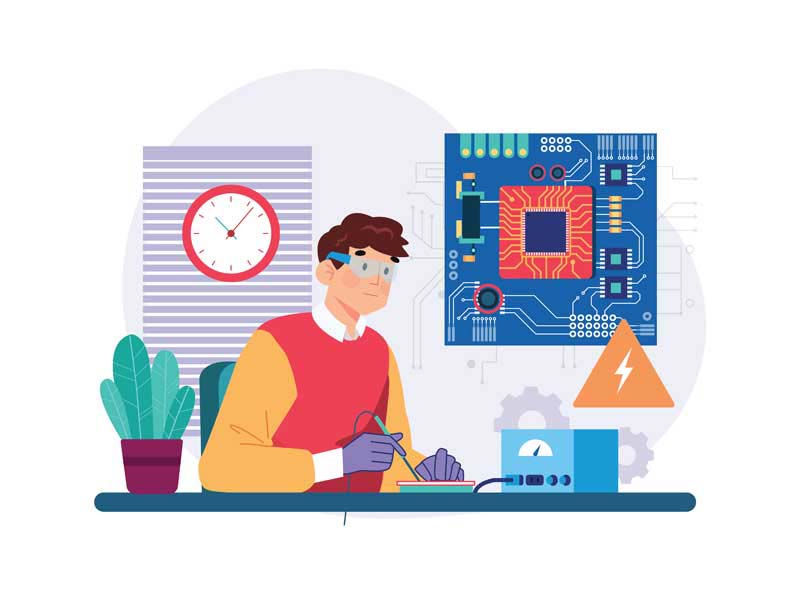 دانلود وکتور مفهومی تعمیر سخت افزار