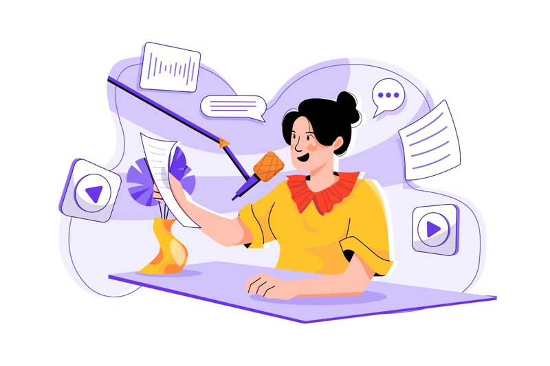 دانلود وکتور مفهومی پادکست