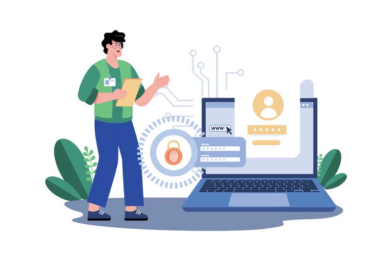 دانلود وکتور مفهومی امنیت حساب کاربری