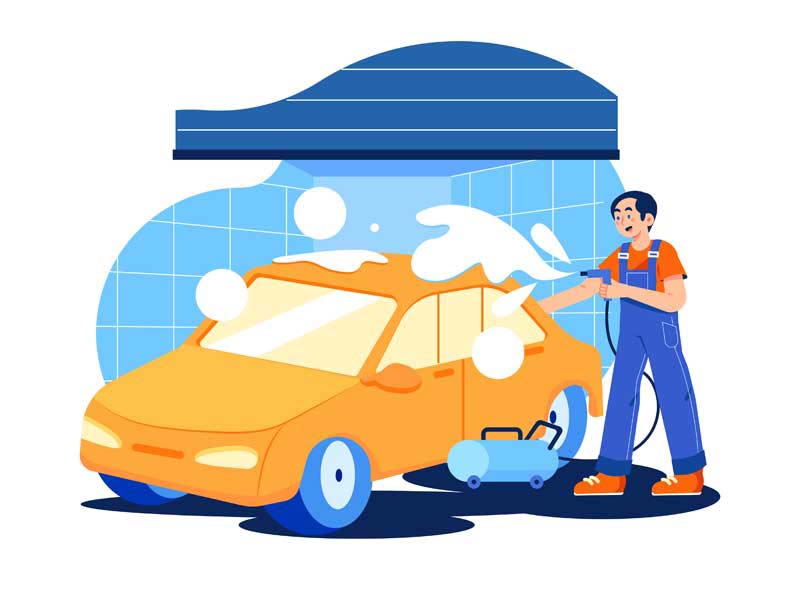 دانلود وکتور مفهومی شستن ماشین
