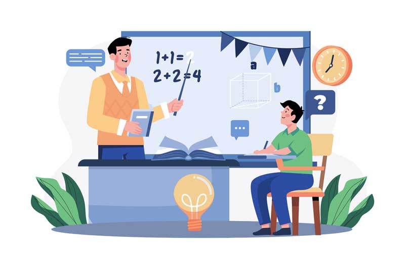 دانلود وکتور مفهومی کلاس ریاضی