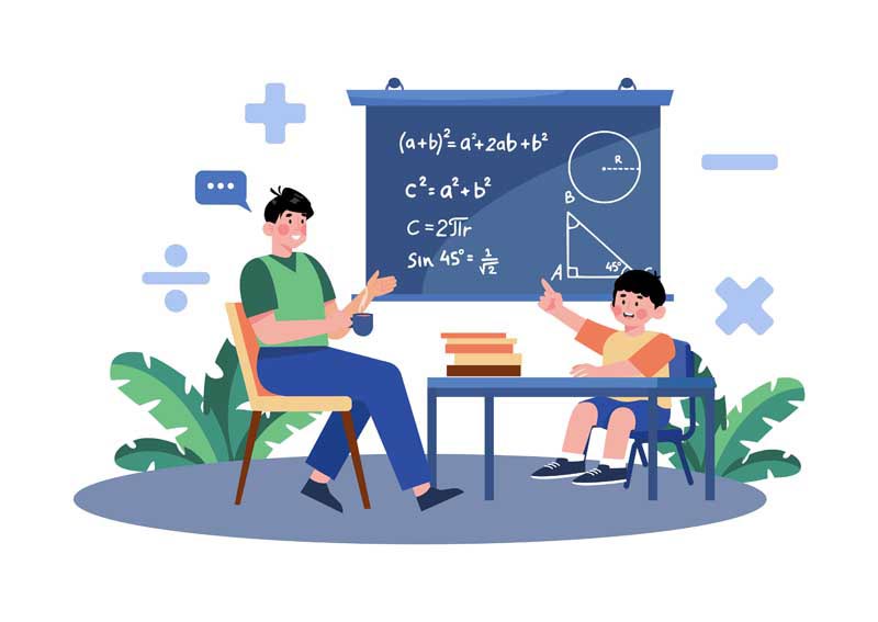 دانلود وکتور مفهومی کلاس ریاضی خصوصی