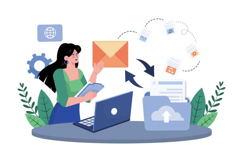 دانلود وکتور مفهومی فضای ابری