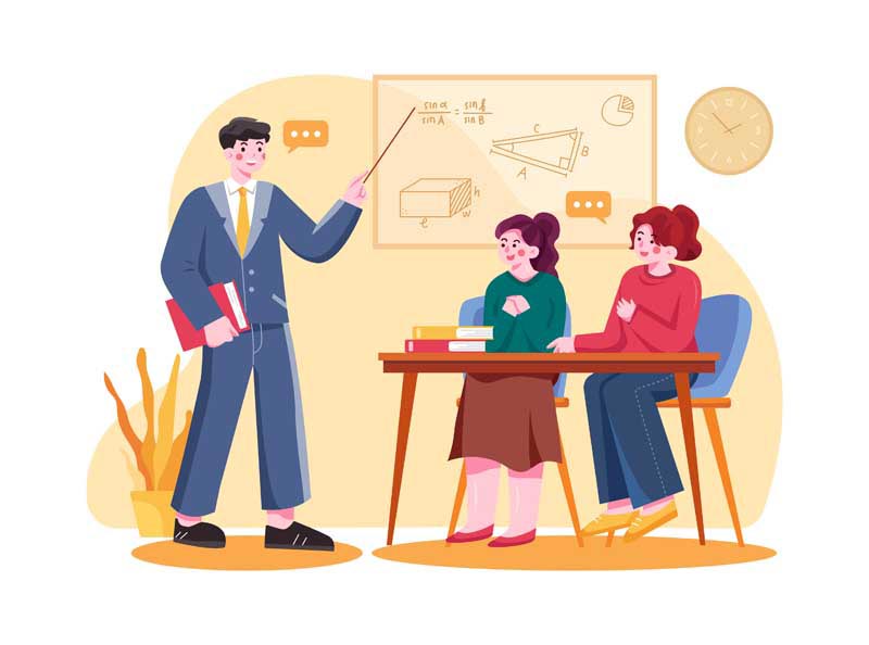دانلود وکتور مفهومی کلاس درس ریاضی