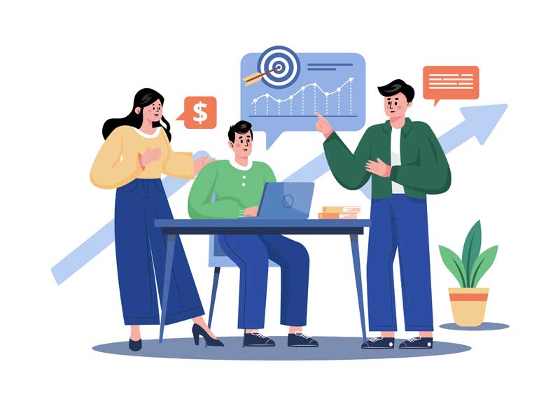 دانلود وکتور مفهومی کار تیمی