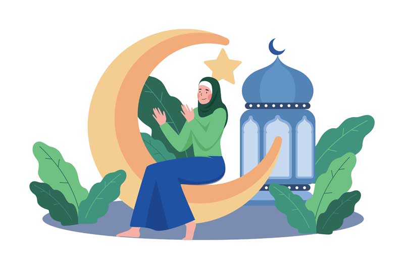 دانلود وکتور مفهومی ماه رمضان