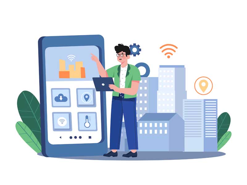 دانلود وکتور مفهومی اینترنت شهری