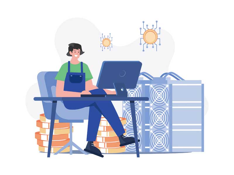 دانلود وکتور مفهومی سیستم ارز دیجیتال