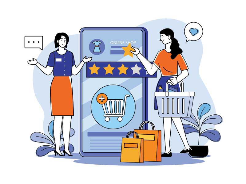 دانلود وکتور مفهومی اپلیکیشن فروشگاهی