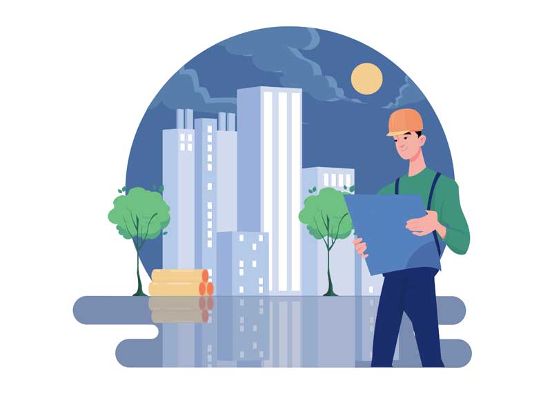 دانلود وکتور مفهومی مهندس عمران