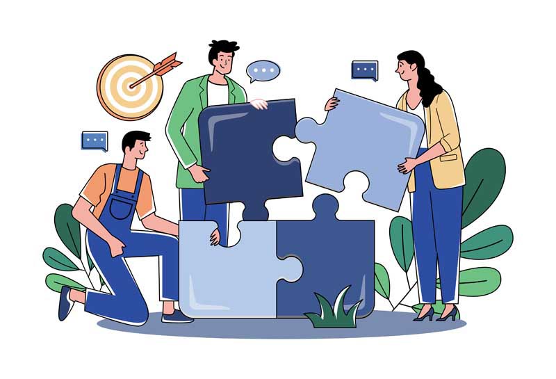 دانلود وکتور مفهومی کار تیمی