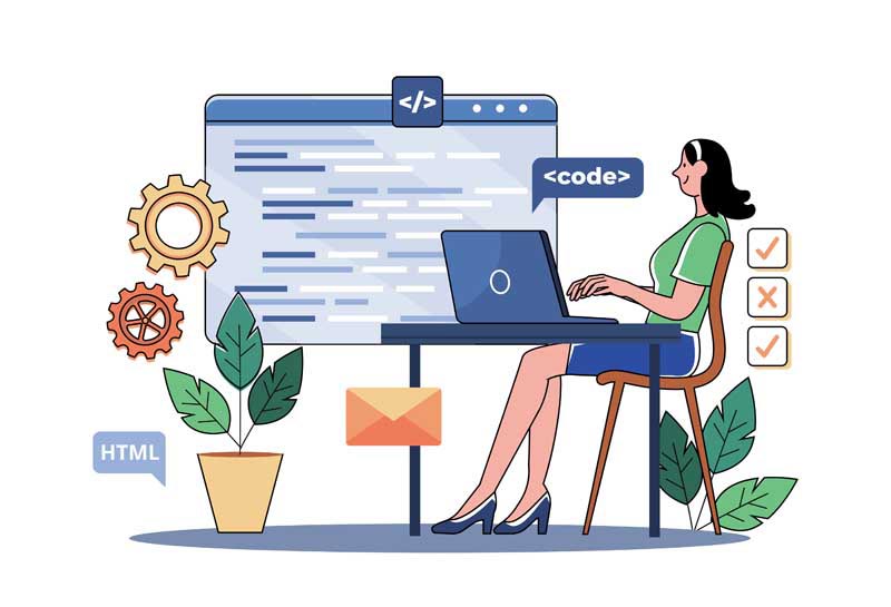 دانلود وکتور مفهومی کدنویس