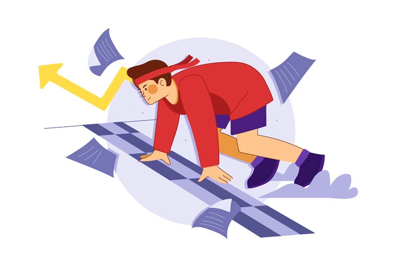 دانلود وکتور مفهومی خط استارت