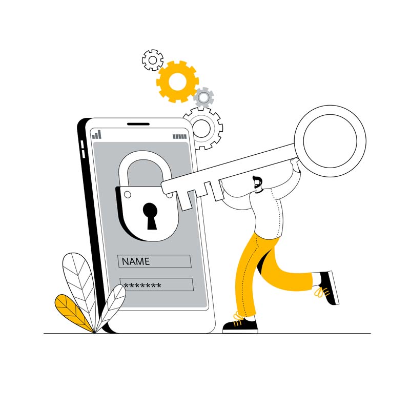 دانلود وکتور مفهومی قفل موبایل