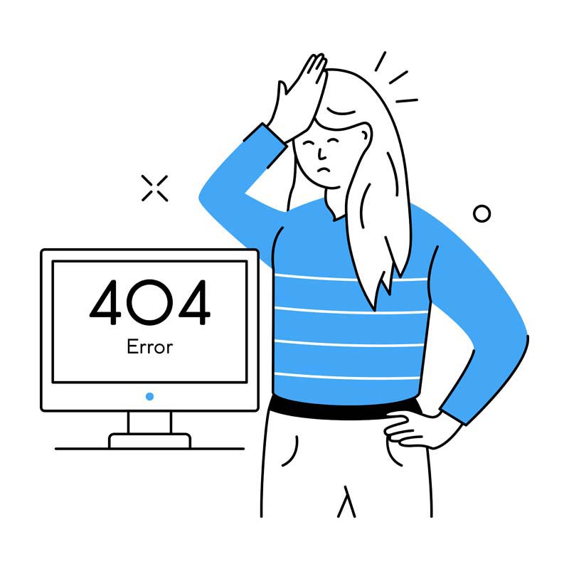 دانلود وکتور مفهومی ارور سیستم 404