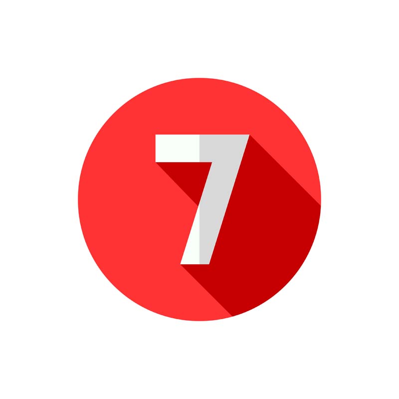 دانلود طرح آیکون عدد 7
