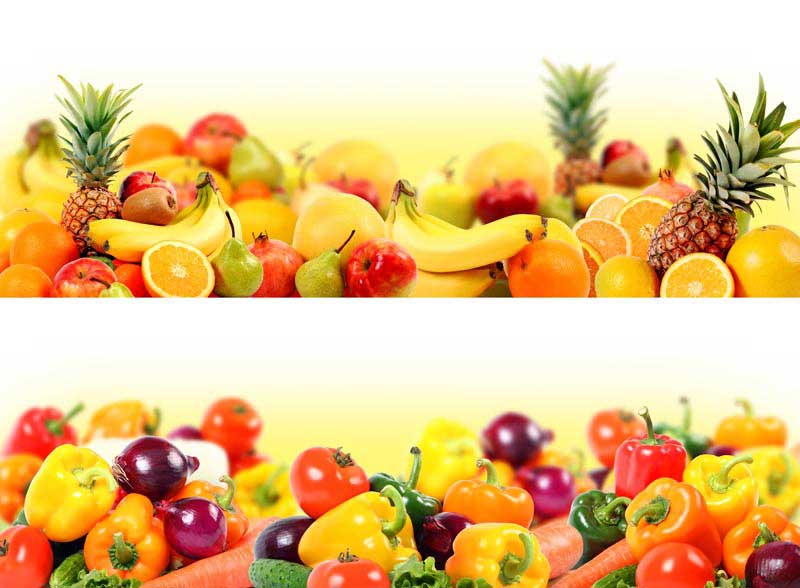 تصویر زیبا از انواع میوه و سبزیجات