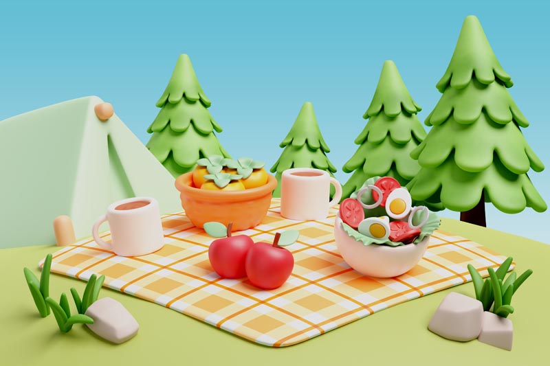 پس زمینه لایه باز پیک نیک