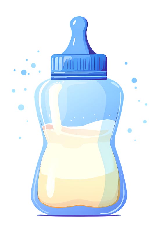 دانلود طرح شیشه شیر کارتونی