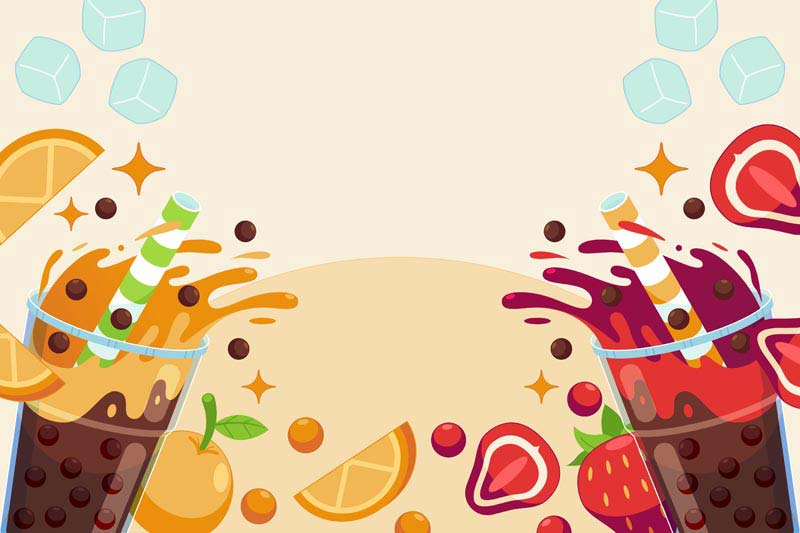 پس زمینه لایه باز نوشیدنی های خنک
