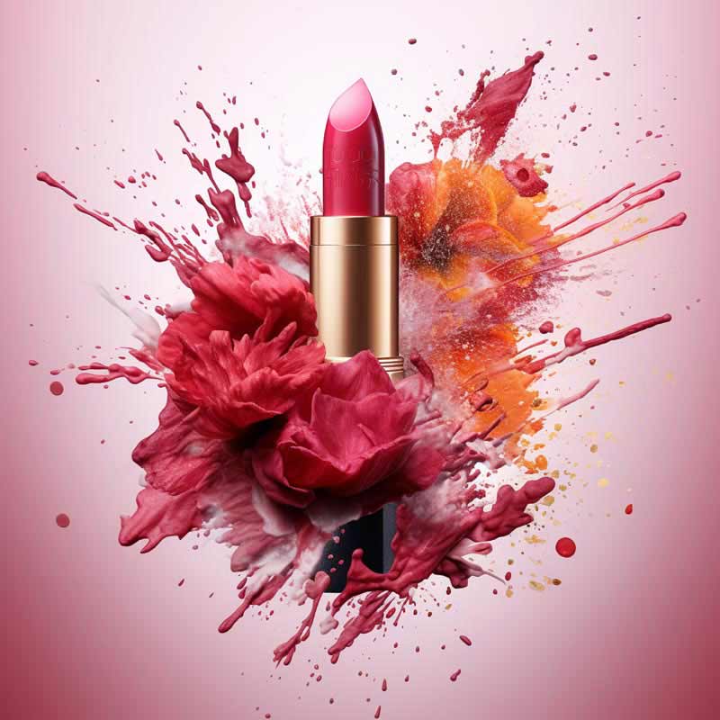 عکس لارج فرمت رژ لب سرخ
