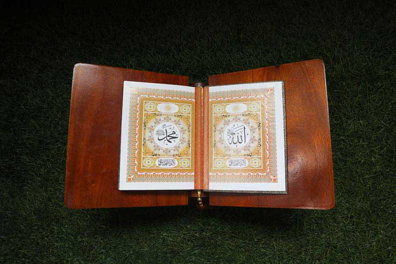 دانلود تصویر رحل چوبی روی چمن