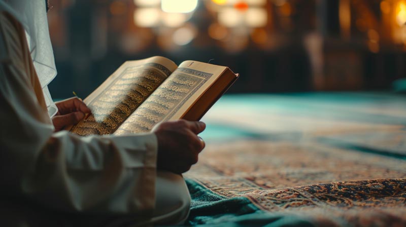 دانلود تصویر تلاوت قران در مسجد